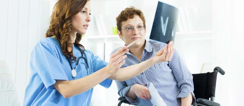 Support worker accompanying a participant to a medical appointment